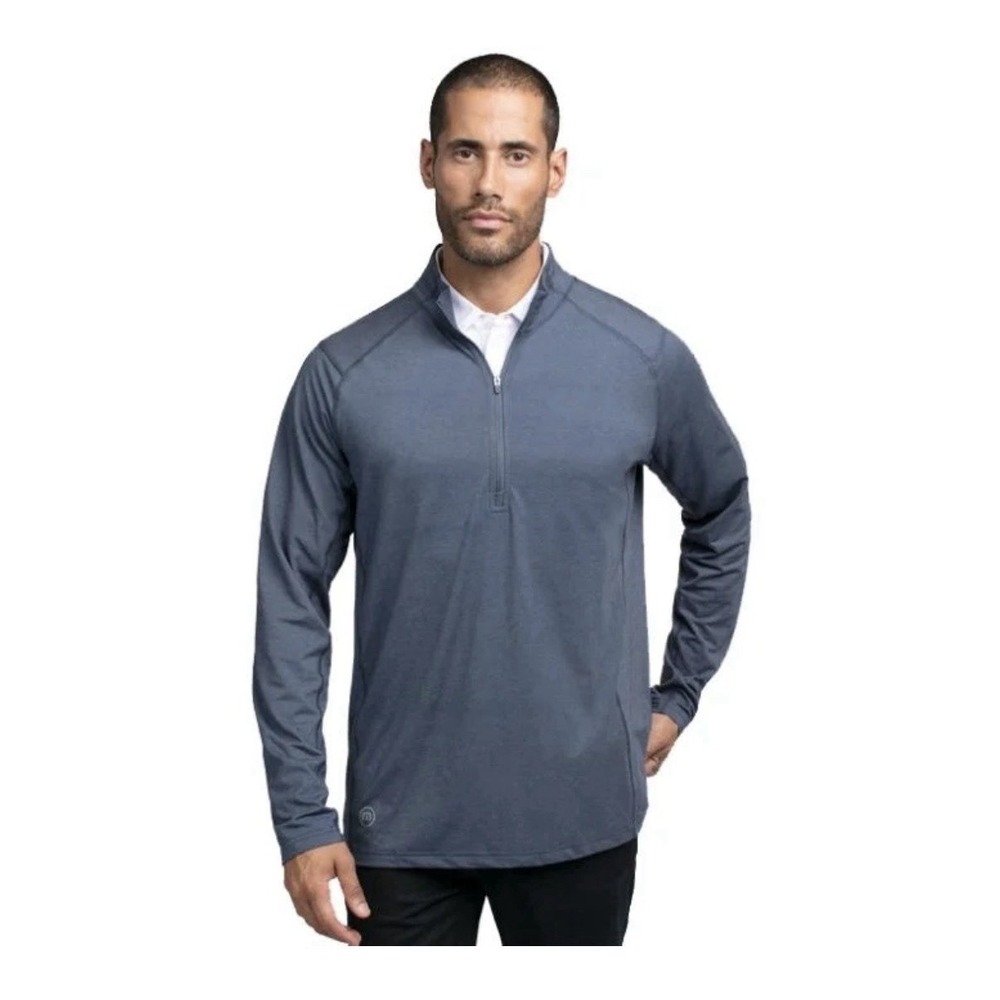 NWT Travis Mathew Prestige Pure Performance 1/4 Zip Blue XL Golf Casual Dad